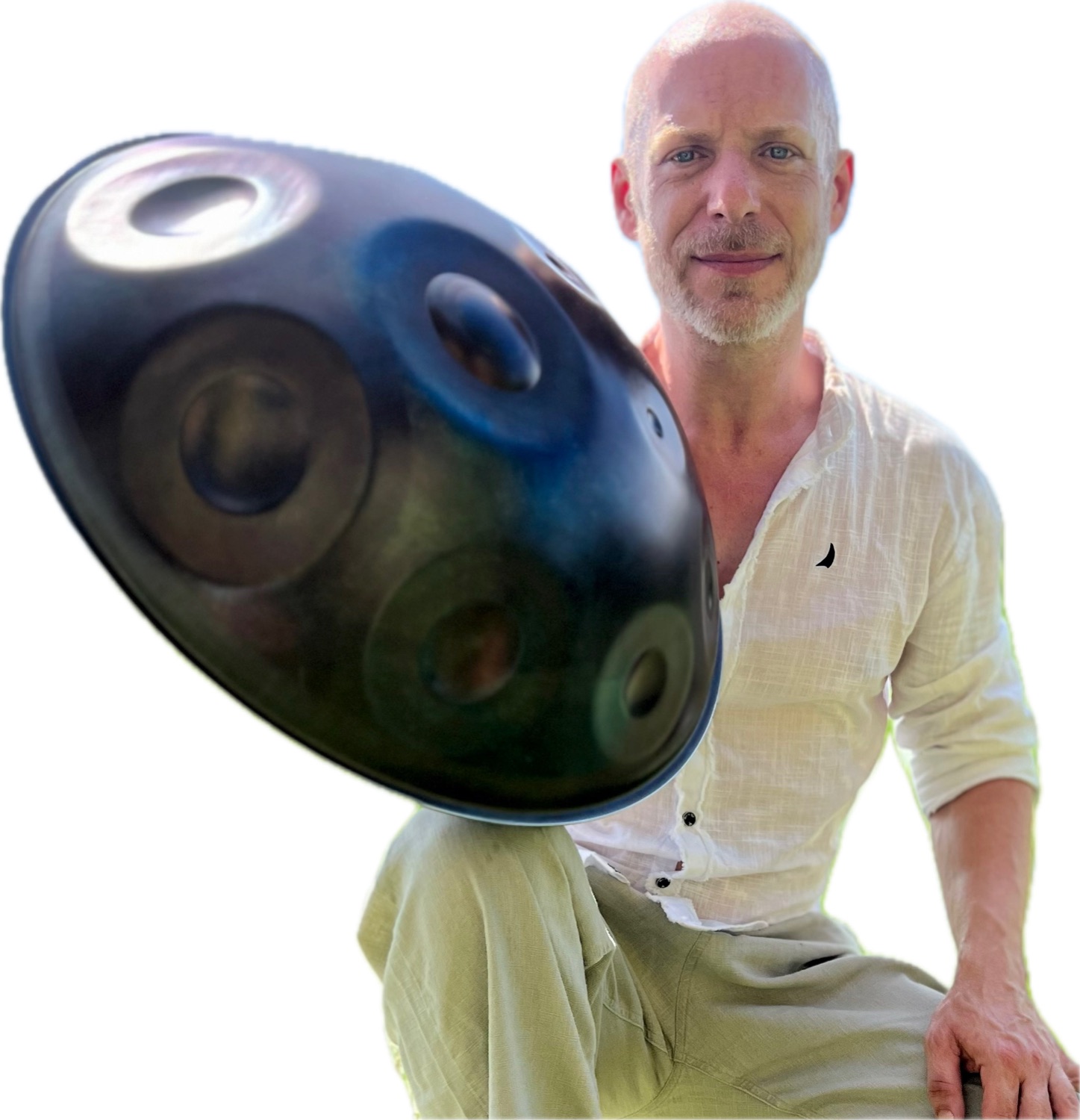 Pressefoto von Sebastian von Duering, Handpan-Musiker